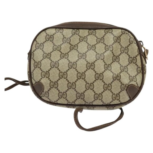 GUCCI GG Supreme Web Sherry Line Bag PVC Beige Gold Red 89 02 066 Auth BA2391 - Picture 2 of 16